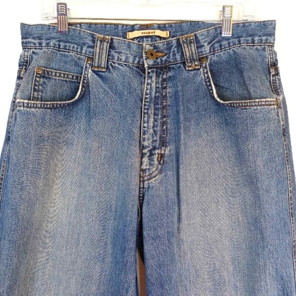 Men's Mavi Relaxed Wide Leg Jeans Size 33 - Picture 3 of 10